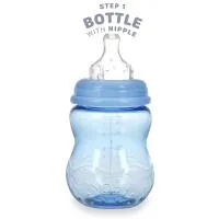 Nuby 3 Stage 8Oz Tritan Wide Neck Bottle Blue Only 2