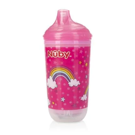 Nuby 10Oz Light Up Cup No-Spill Pink Rainbow