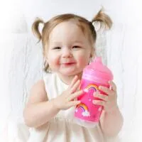 Nuby 10Oz Light Up Cup No-Spill Pink Rainbow 2