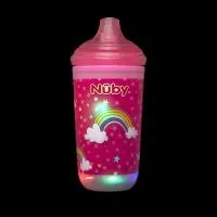 Nuby 10Oz Light Up Cup No-Spill Pink Rainbow 3