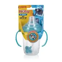 Nuby 8Oz 2 Handle Tritan Spout 360 Weighted Straw Aqua Only 1