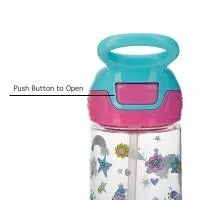 Nuby 18Oz Flip-It Reflex Straw Cup Unicorn Prints Only 3