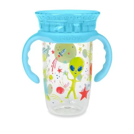 Nuby 10Oz Space Tritan Smart Cup With Handles And Hygienic Cove
