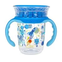 Nuby 8Oz Robot Tritan Smart Cup Handles 360 With Cover 0