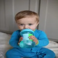 Nuby 10Oz Clik-It No-Spill Cup Aqua Only With Sili Band 2