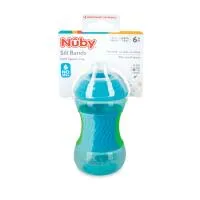 Nuby 10Oz Clik-It No-Spill Cup Aqua Only With Sili Band 3