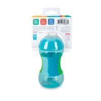 Nuby 10Oz Clik-It No-Spill Cup Aqua Only With Sili Band 4