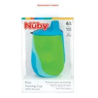 Nuby 6Oz Silicone Tie Dye Cup With Spout - Blue Green Only 2