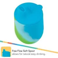 Nuby 6Oz Silicone Tie Dye Cup With Spout - Blue Green Only 3