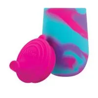 Nuby 6Oz Silicone Tie Dye Cup With Spout - Pink Purple Only 1