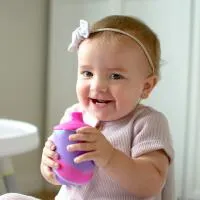 Nuby 6Oz Silicone Tie Dye Cup With Spout - Pink Purple Only 3