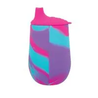 Nuby 6Oz Silicone Tie Dye Cup With Spout - Pink Purple Only 6