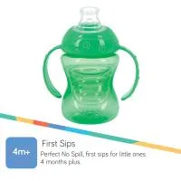 Nuby 3Pk 8Oz 2 Handle Cup Spout Aqua Blue And Green 4