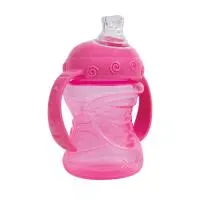 Nuby 3Pk 8Oz 2 Handle Cup Spout Pink Purple And Coral 1