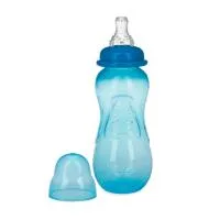 Nuby 3Pk 10Oz No Spill Bottles-Neut Aqua Yellow And Coral 2