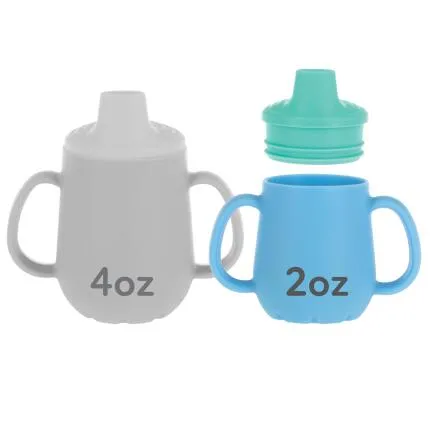 Nuby 2Oz 2 Handle Silicone Cup Boy Boy Colors