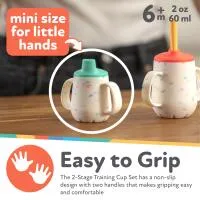 Nuby 2Oz 2 Handle Silicone Cup Boy Boy Colors 2