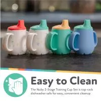 Nuby 2Oz 2 Handle Silicone Cup Boy Boy Colors 3