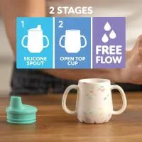 Nuby 2Oz 2 Handle Silicone Cup Boy Boy Colors 4
