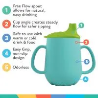 Nuby 2Oz 2 Handle Silicone Cup Boy Boy Colors 5
