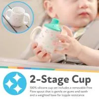 Nuby 2Oz 2 Handle Silicone Cup Girl Girl Color 1