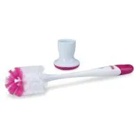 Nuby 2Pk Bottle/Nipple Brush Girl On Stand 1