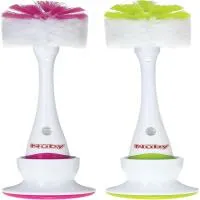 Nuby 2Pk Bottle/Nipple Brush Girl On Stand 4