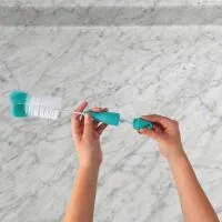 Nuby 3Pk Bottle Brush W/Sponge Boy Aqua Blue Green 1