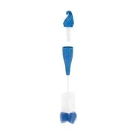 Nuby 3Pk Bottle Brush W/Sponge Boy Aqua Blue Green 4
