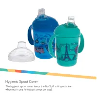 Nuby 2Pk 8Oz 2 Hndl No-Spill Boy Spout Cup 3