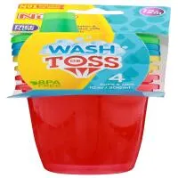 Nuby 4Pk 10Oz Wash R Toss Spout Cup With Lids 0