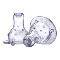 Nuby Clear Silicone No-Spill Nipple 6pk 0
