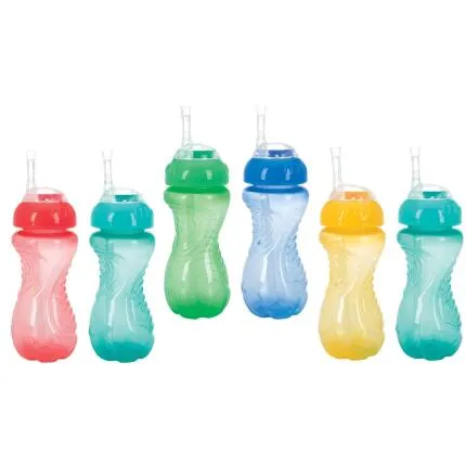 2pk 10oz Thin Soft Straw Cup No-Spill Gripper w/ New Straw
