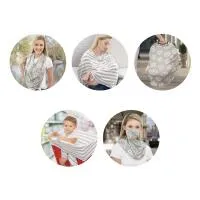Nuby 5-In-1 Nursing Cover I N A Box Chevron Floral Brush Strokes 0