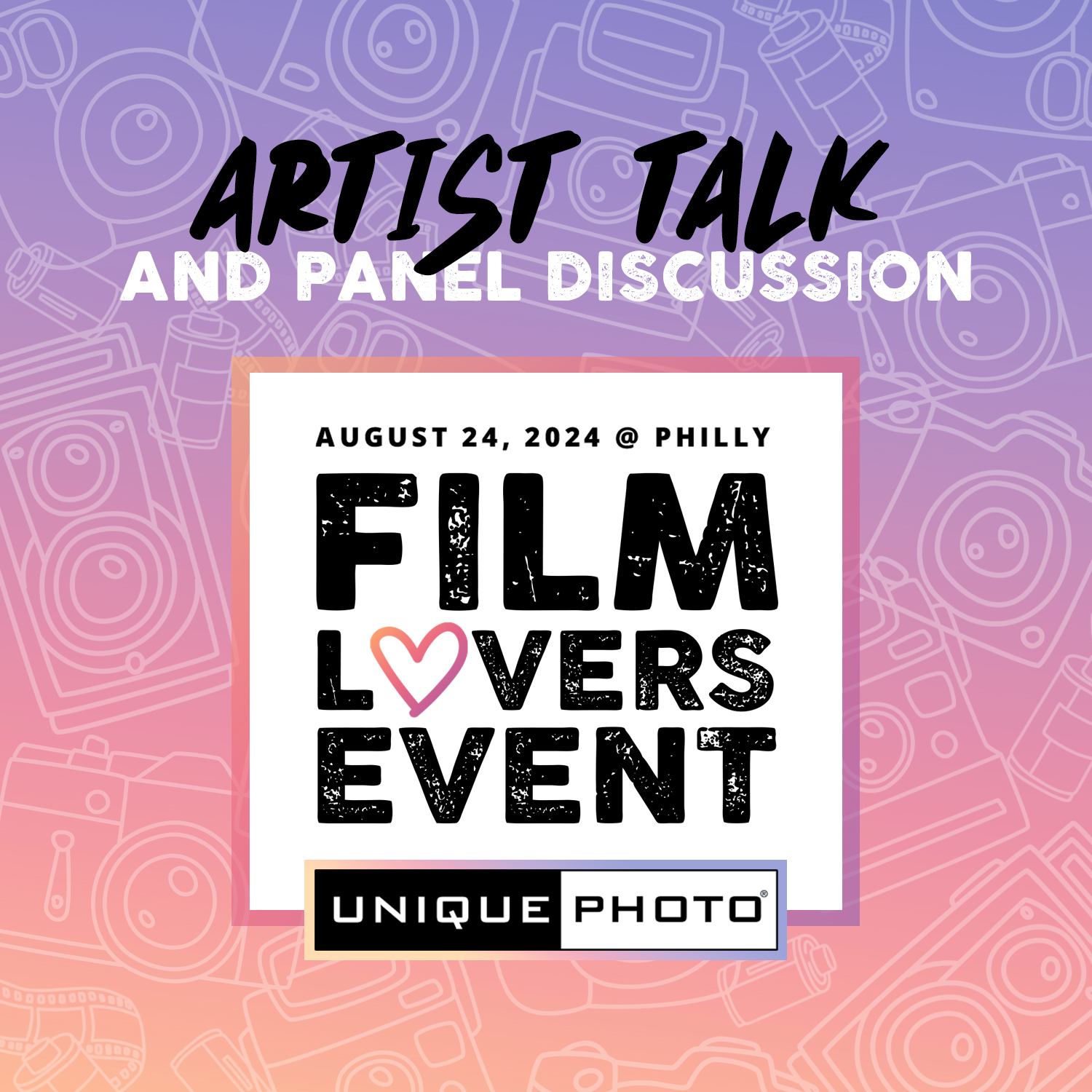 Film Lovers artist talk and discussion at Unique Photo