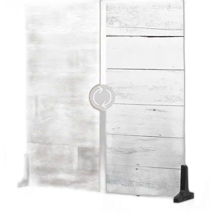 V-Flat World 24x24in Duo-Board Background (Whitewash/Hickory Planks)