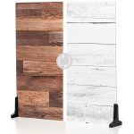 V-Flat World 24x24in Duo-Board Background (Whitewash/Hickory Planks)
