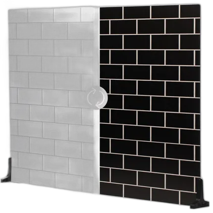 V-Flat World 30x40in Duo-Board Background (White/Ebony Subway Tile)