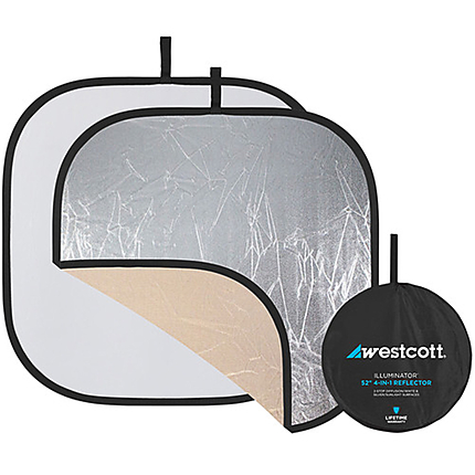 Westcott Illuminator Collapsible 4-in-1 Sunlight/Silver Reflector Kit 52in