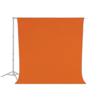 Westcott Wrinkle-Resistant Backdrop - Tiger Orange (9ft x 10ft) 1