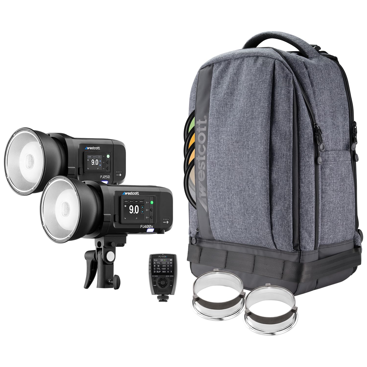 Westcott FJ Wireless 2-Light Portable Portrait Flash Kit with trigger