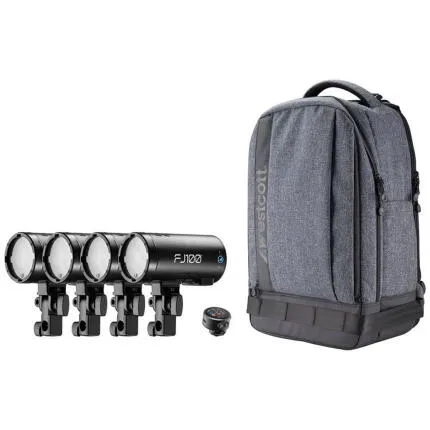Westcott FJ100 Strobe 4-Light Backpack Kit with FJ-T1 M Multi Trigger
