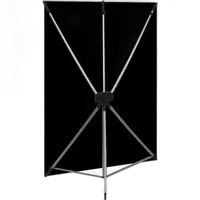 Westcott 5x7 Ft Black X-Drop System Background  Kit 1