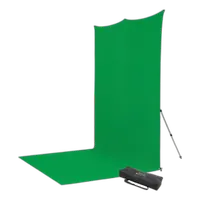 Westcott X-Drop Pro Wrinkle-Resistant Backdrop Kit - Chroma-Key Green Screen 0