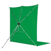 Westcott X-Drop Pro Wrinkle-Resistant Backdrop Kit - Chroma-Key Green Screen 1