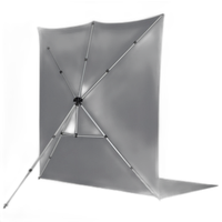 Westcott X-Drop Pro Wrinkle-Resistant Backdrop Kit - Neutral Gray Sweep (8FT 1