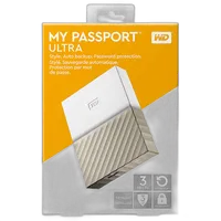Western Digital 3TB My Passport Ultra USB 3.0 External Hard Drive (White/Gol 8