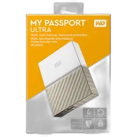Western Digital 4TB My Passport Ultra USB 3.0 External Hard Drive (White/Gol 8