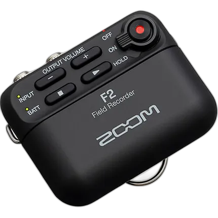 Zoom F2 Portable Field Recorder with Lavalier Microphone
