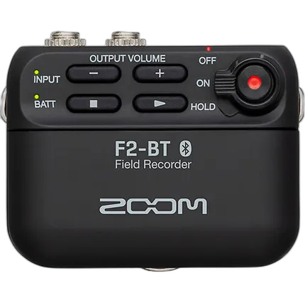 Zoom F2-BT Portable Bluetooth-Enabled Field Recorder with Lavalier Microphon